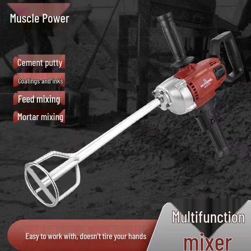 Powerful Multi-Functional Electric Mixer for Paint, Putty, Cement, and Plaster
