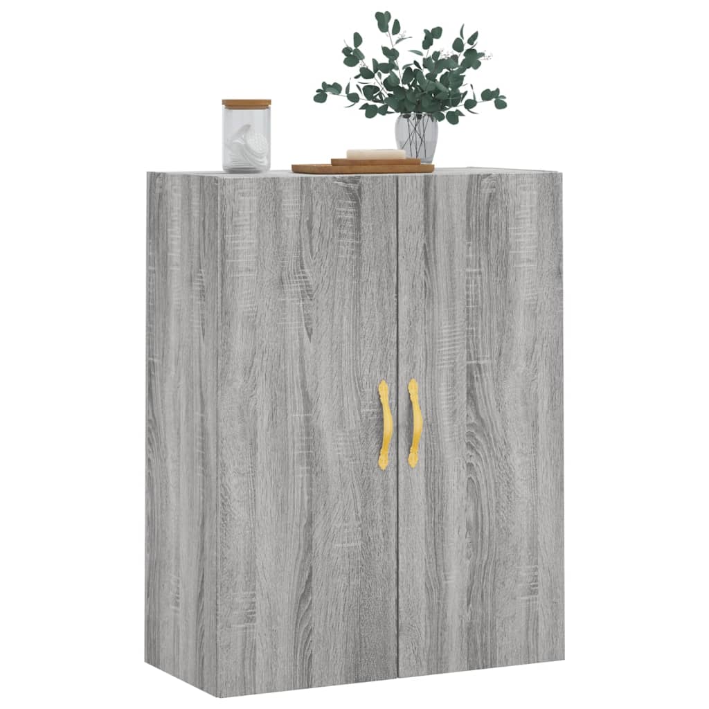 Wall Mounted Cabinet Grey Sonoma 69.5 x 34 x 90 cm