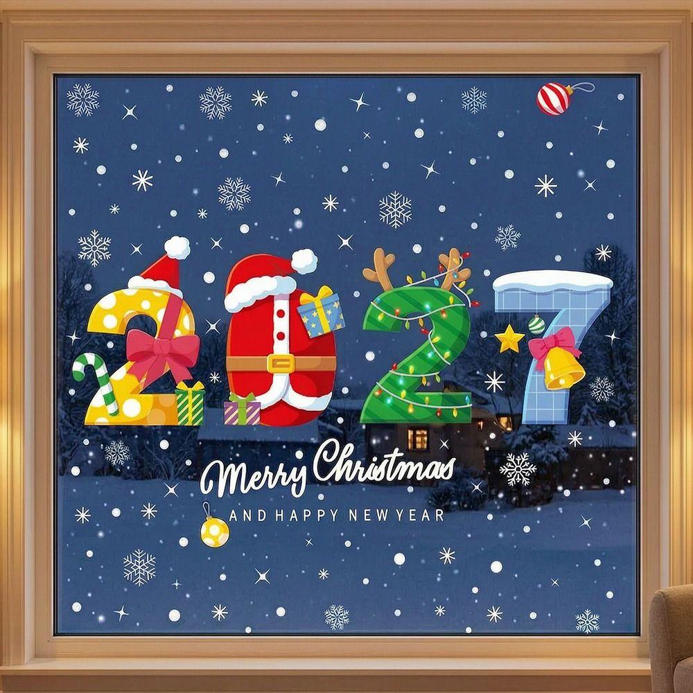 2027 Window Static Clings Electrostatic Window Decorations  Shopwindow Ornament