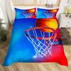 Basketball Duvet Cover Black Gold Bedding Set Black and Golden Basketball Court Design Comforter Cover Sports Games Quilt Cover