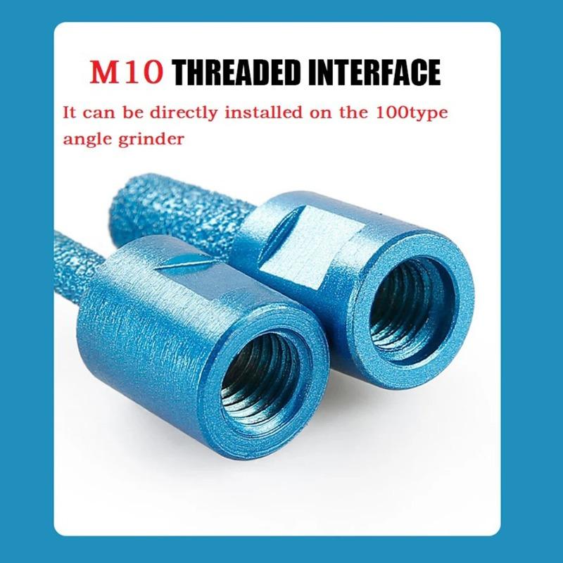 1Pc M10 Vaccum Brazed Milling Cutter Diamond Ceramic Tile Marble Stone Slotting Clean Tool For 100 Type Angle Grinder 6 10 15mm