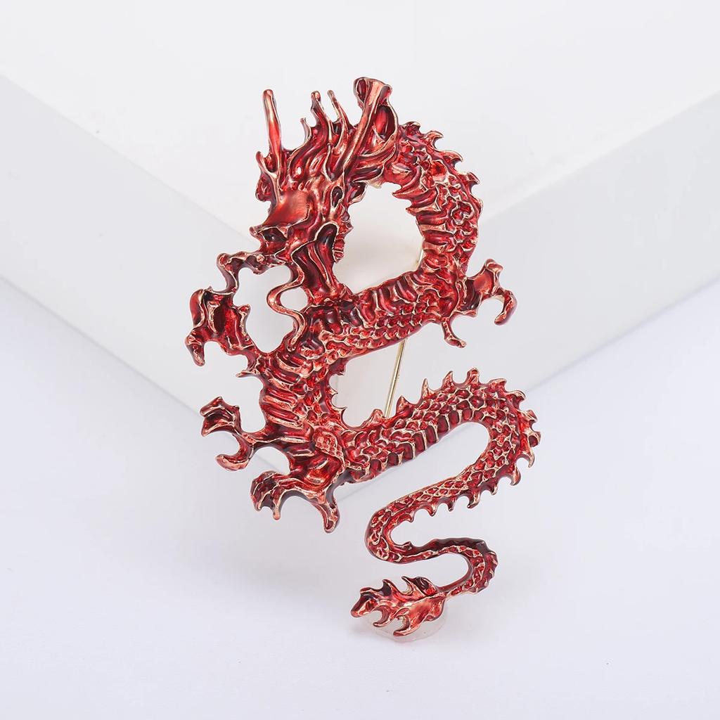 Emaille Chinesische Drachen Broschen für Männer Drachen Pins Event Party Neue Luxus Geschenke Rucksack Dekoration Schmuck Kleidung Accessoires