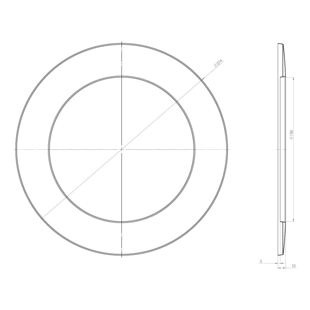 Stålrosett Ø 180 CLASIC