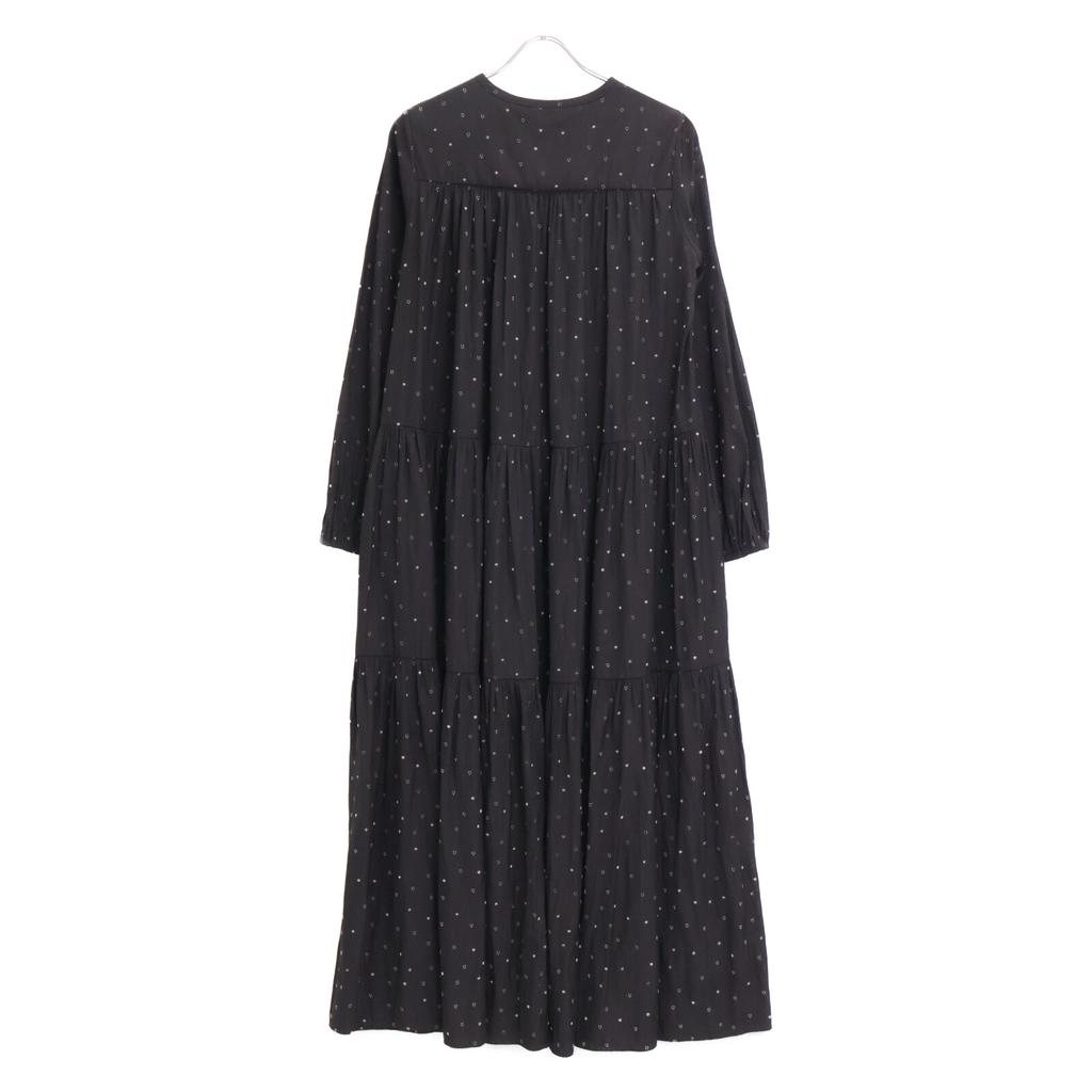 Ron Herman Black Flocky Flower Dress dress S blackUsed