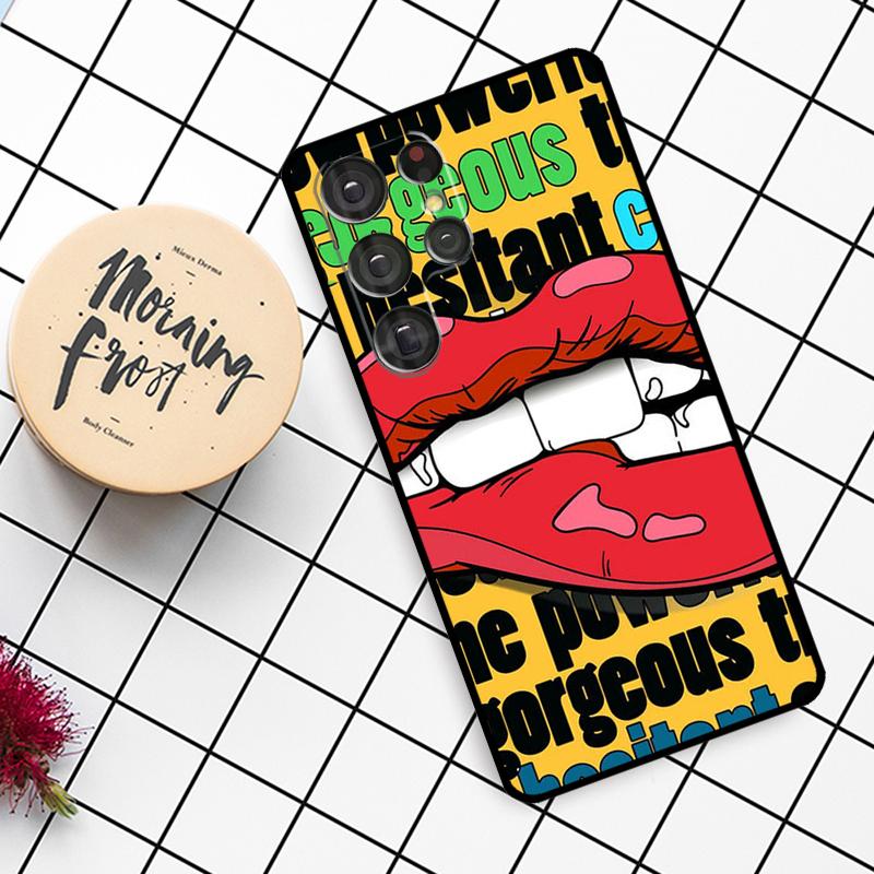 Sexy Lips KISS Case For Samsung Galaxy S21 S22 S23 S24 S25 Ultra S9 S10 S25 Plus S25 FE S20 FE Phone Cover