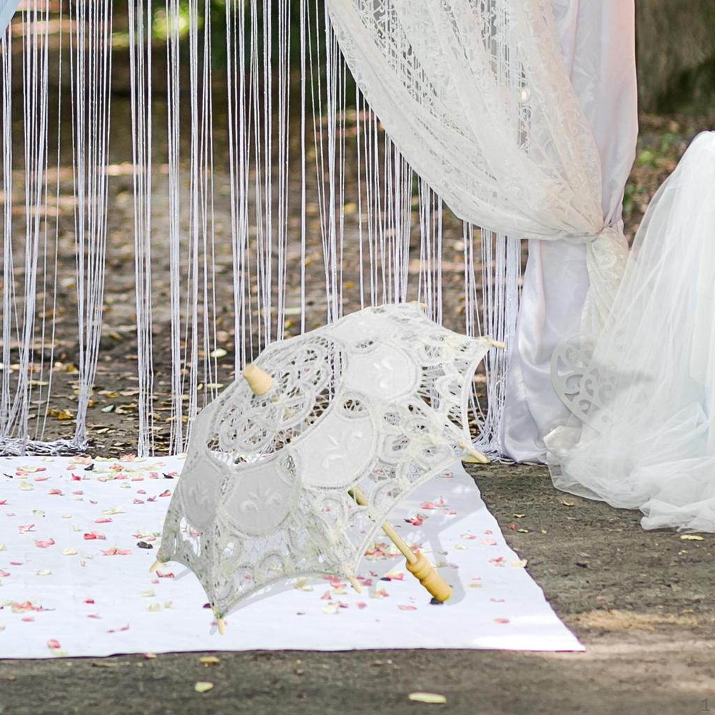 Lace Parasol Umbrella Elegant Bridal for Prom Stage Performance