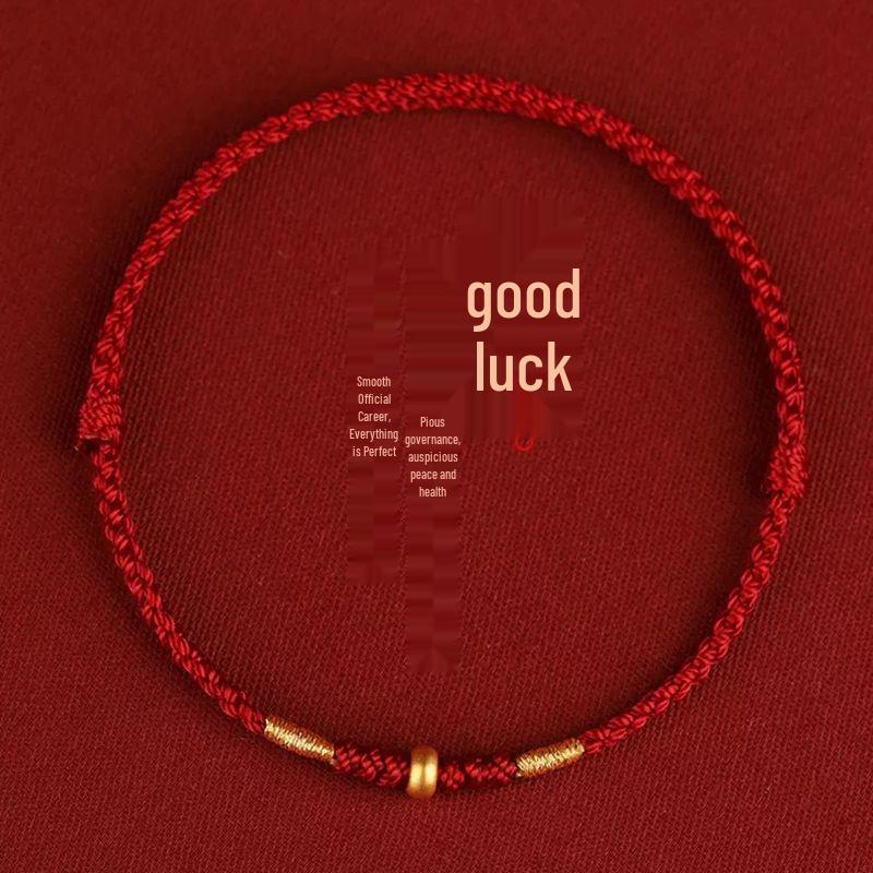Zodiac Red String Bracelet: Handwoven Luck-Charm, Safety Buckle Anklet for Men & Women