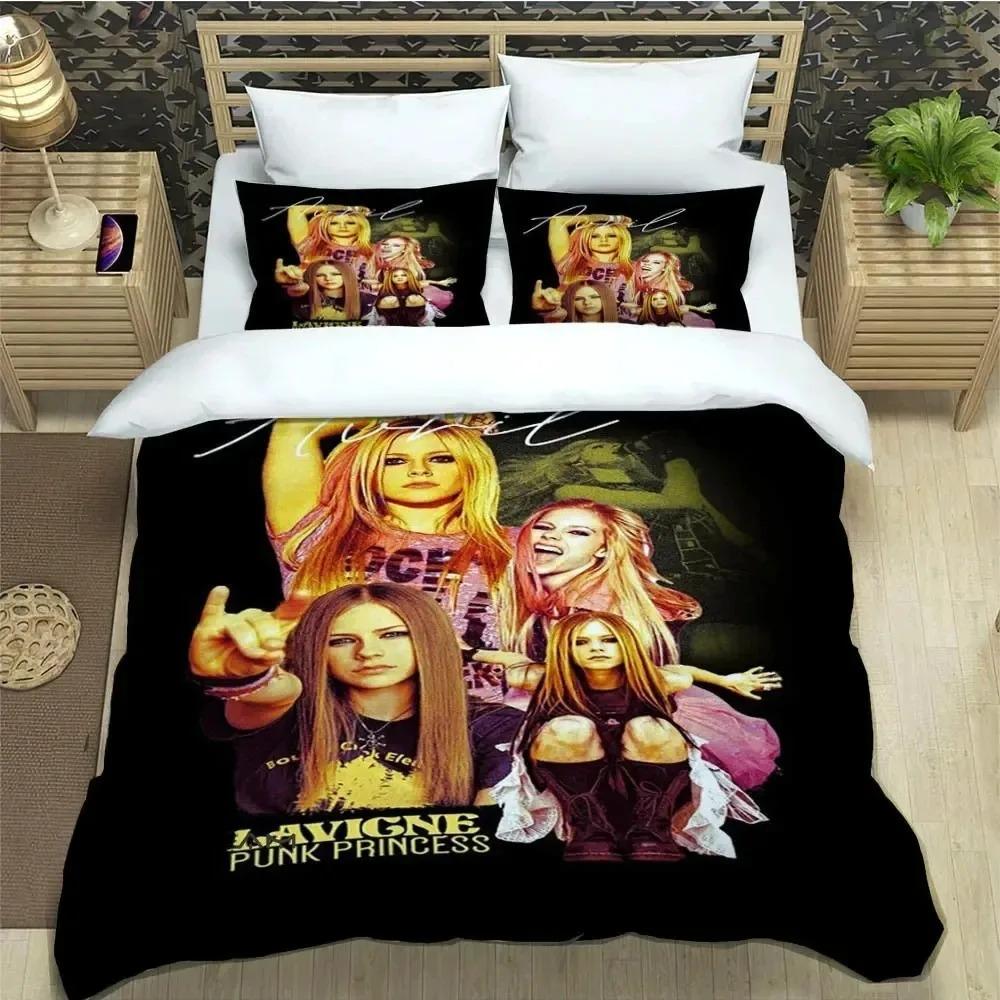 Musik Sängerin Avril Lavigne Bettbezug Kissenbezug Bettwäsche Set Erwachsene Jungen Mädchen Schlafzimmer Dekoration Geschenk Einzel Doppel King Size