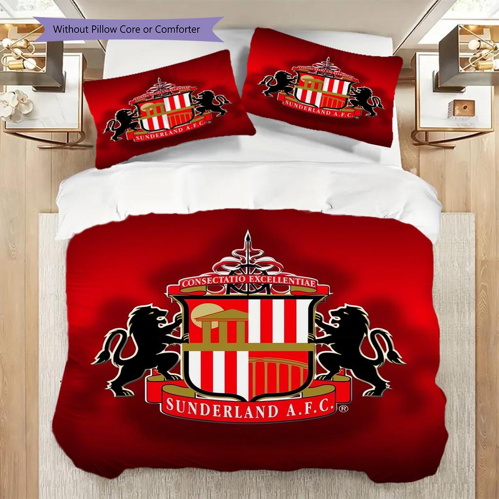 Sunderland Afc Emblem Display Bedding (1 * duvet cover + 2 * pillowcase, without core) 2D Flat Christmas birthday gift Bedding set