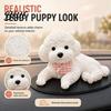 Dog Stress Relief Toy for Car Dashboard Decor Puppy Squeeze Hand Therapy Toys with Anti-slip Mat Soft Animal Anti-Anxiety Sensory Shape Calming