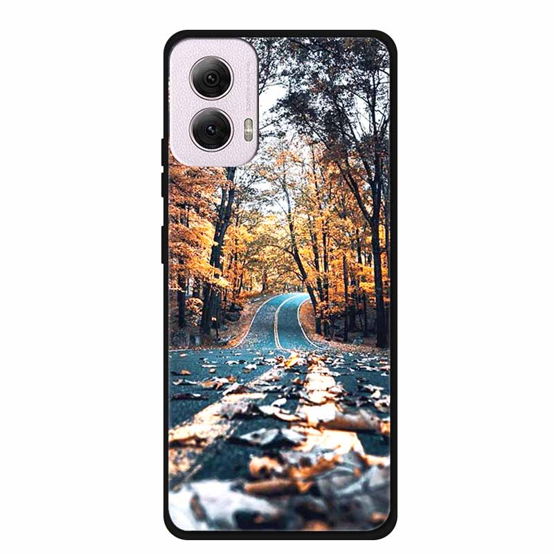 For Moto G Power 2024 Case TPU Animals Soft Silicone Phone Cases For Motorola G Power 2024 5G Wolf Protector Original Back Cover