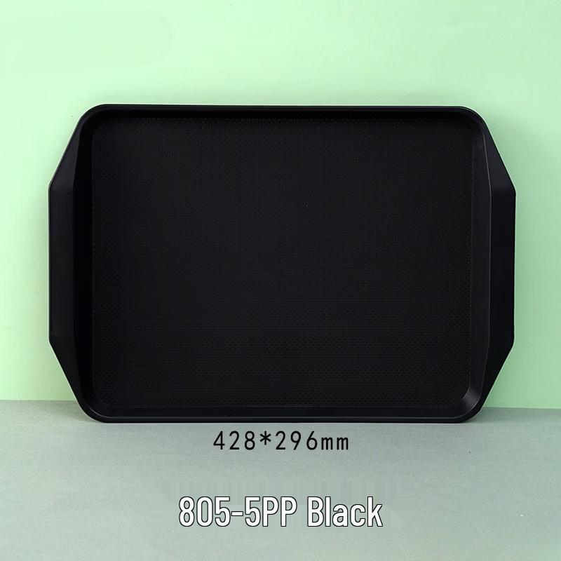 Anti-slip Plastic Rectangular Serving Tray