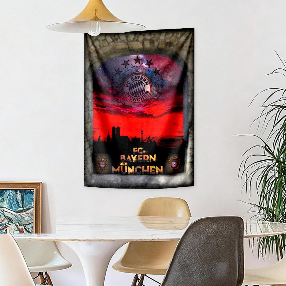 Bayern Munich Wall Decor Tapestry Art For Pet Memorial Birthdaywedding Party Backdrop Family Gift