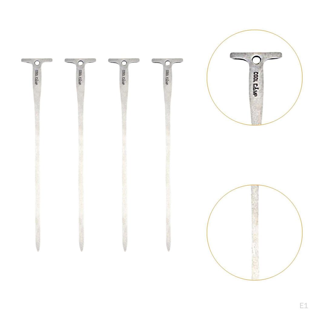 4Pcs Camping Tent Pegs Stakes Stable Practical Metal Lightweight for