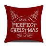 New Red and White Christmas Pillowcase Homewares Cartoon Elk Linen Sofa Pillowcase