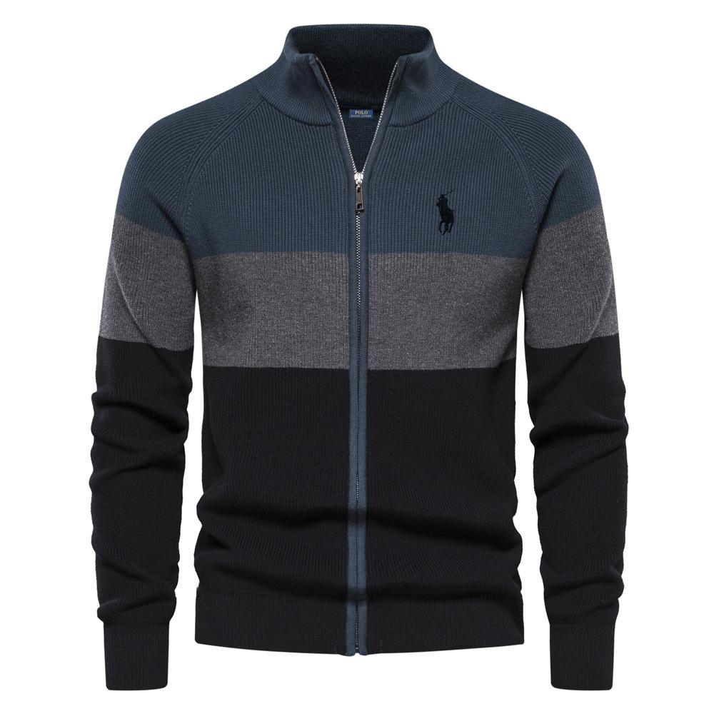 Polo Ralph Lauren Autumn and Winter Embroidery New Men's Knitted Sweater Jacket Sweater Cardigan High-quality Trendy Jacket