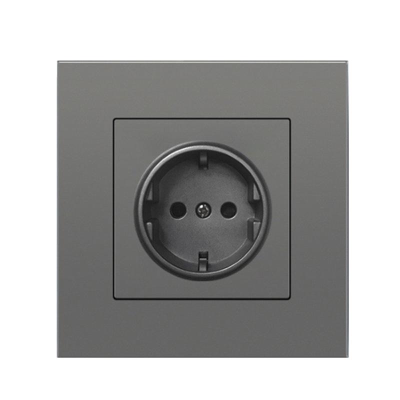 EU Standard Double USB Wall Power Socket,Electrical Socket Wall Plug with Type-c Usb Fast Charing Port 16A PC Panel Outlet 220V
