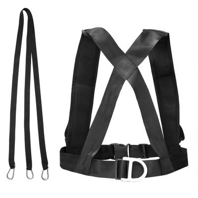 Durable Tire Sled Harness Pull Harness Fitness Resistance Training - Adjustable Padded Shoulder Strap