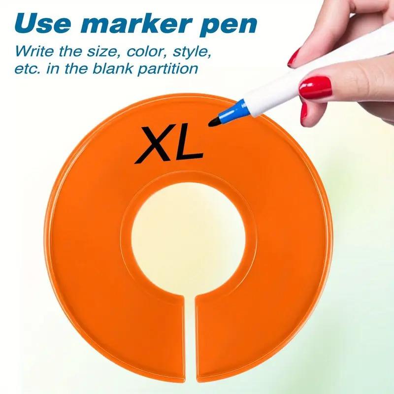 10PCS DIY Clothing Size Dividers Round Hangers Closet Dividers for Clothes Stores or Home Blank Dividers