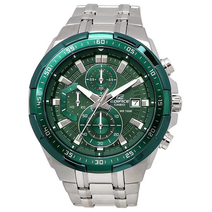 Used EDIFICE Watch CASIO Chronograph Green Overseas Model EFR-539DE-3AV [Parallel Import]