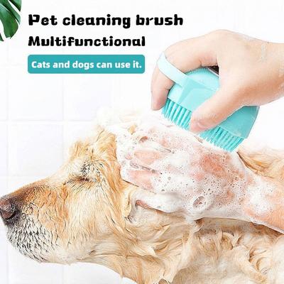 Pet Bath Massage Brush Puppy Dog Cat Grooming Cleaning Soft