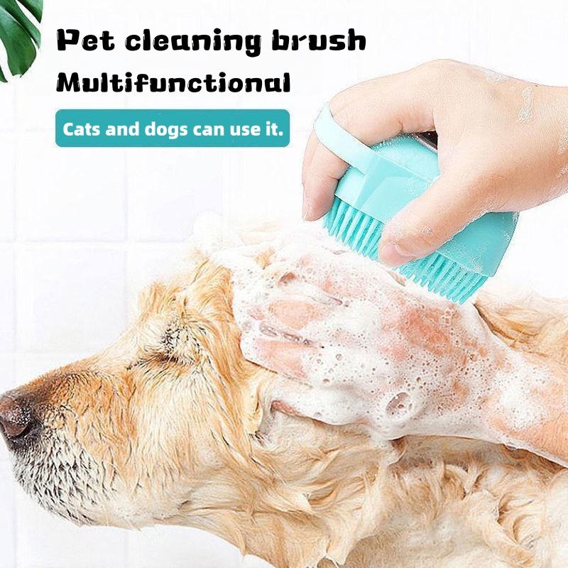 Pet Bath Massage Brush Puppy Dog Cat Grooming Cleaning Soft