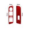 For Volkswagen Tiguan Red Carbon Fiber Interior Front Door Control Cover Trim