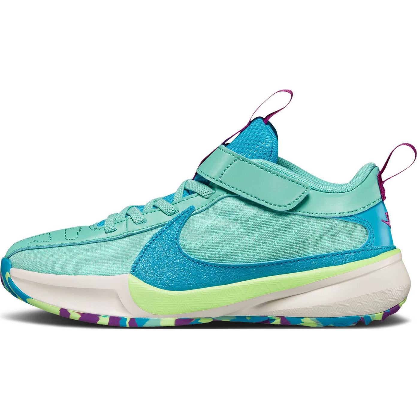

Детские кроссовки Nike Zoom Freak 5 PS Греция x Нигерия Бирюзовый Emerald-Rise Blue-Lightning DZ4485-300 28
