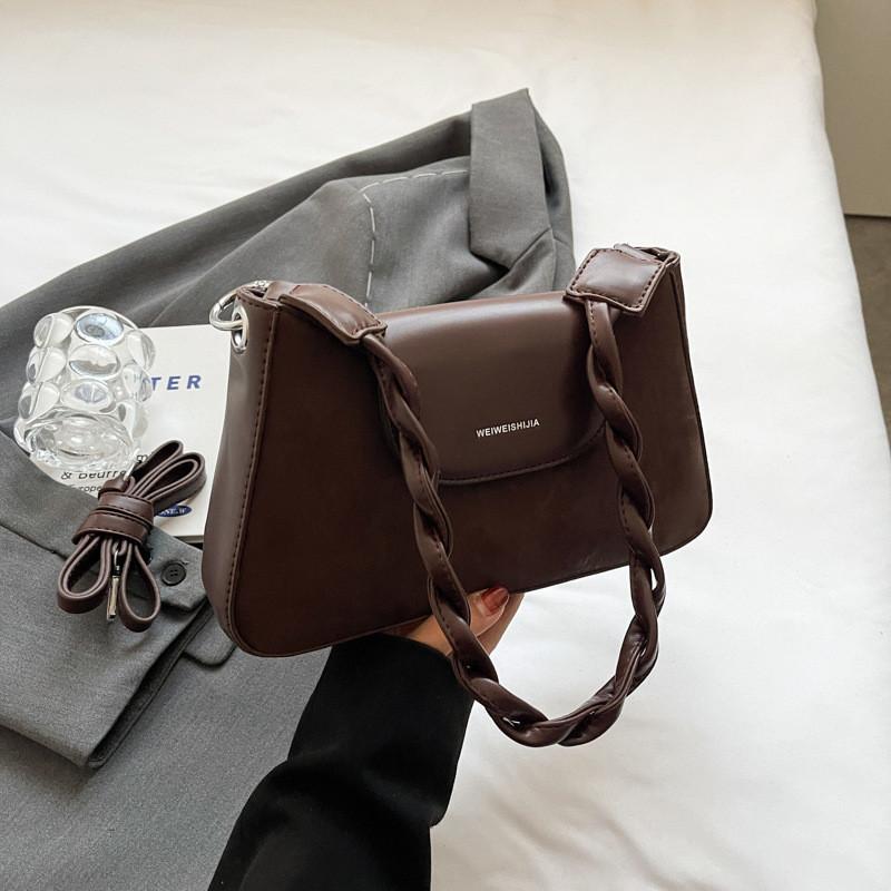 Retro Chic Handbag For Women 2023 New Fall/winter High-end Small Satchel кофейный