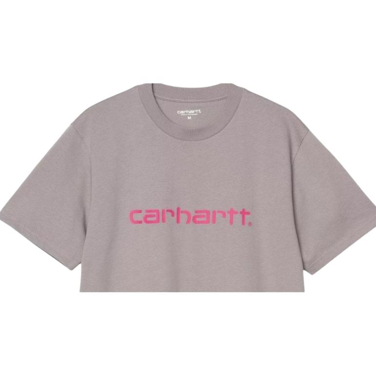 Carhartt WIP Lettered Crew Neck Short Sleeve T-Shirt Men Tops Gray I031047-2VB-XX