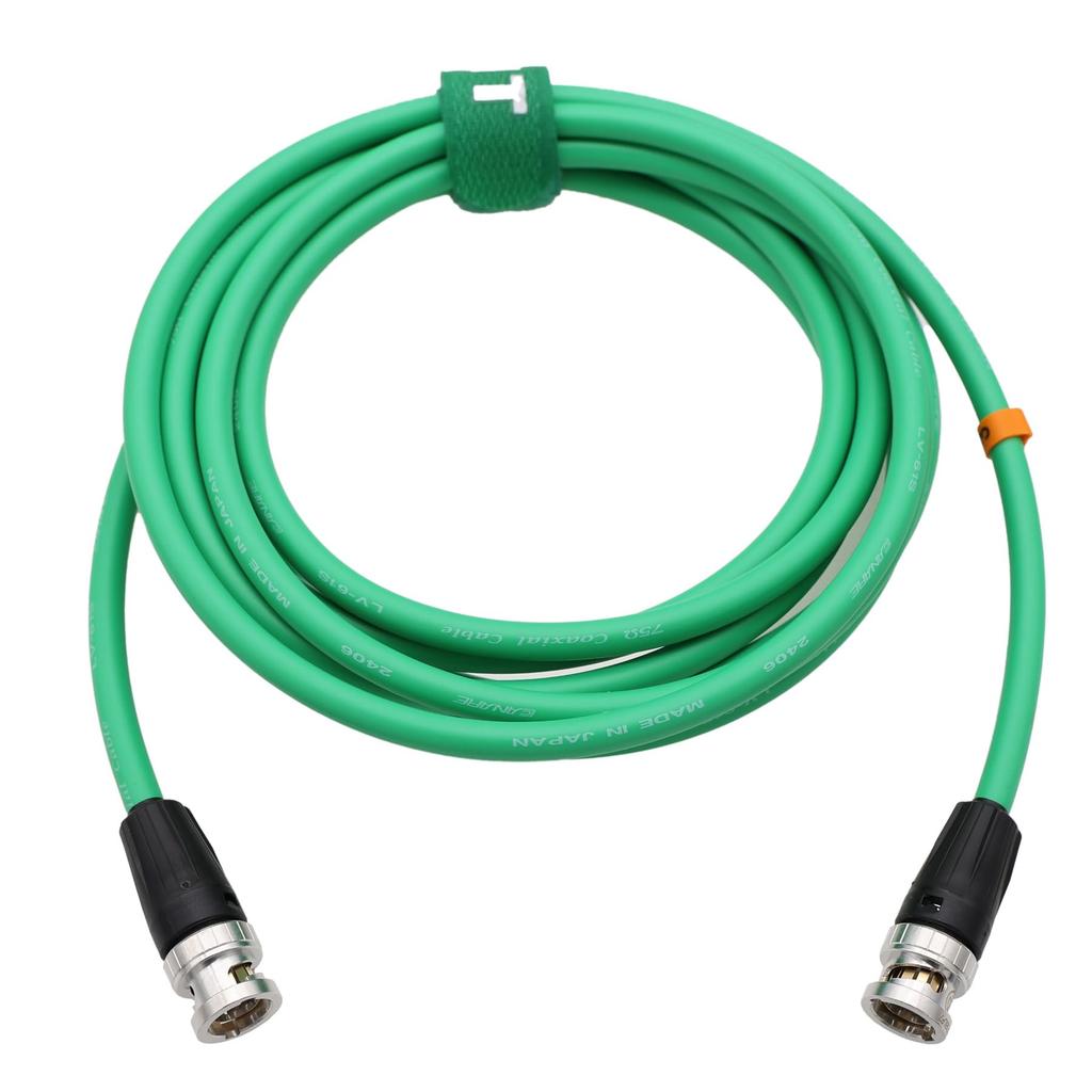 HT 12G 4K Raw SDI Coaxial Video Cable BNC to BNC Canare LV-61S 75 Ohm Flexible Shielded 10M Green for Camera Monitor