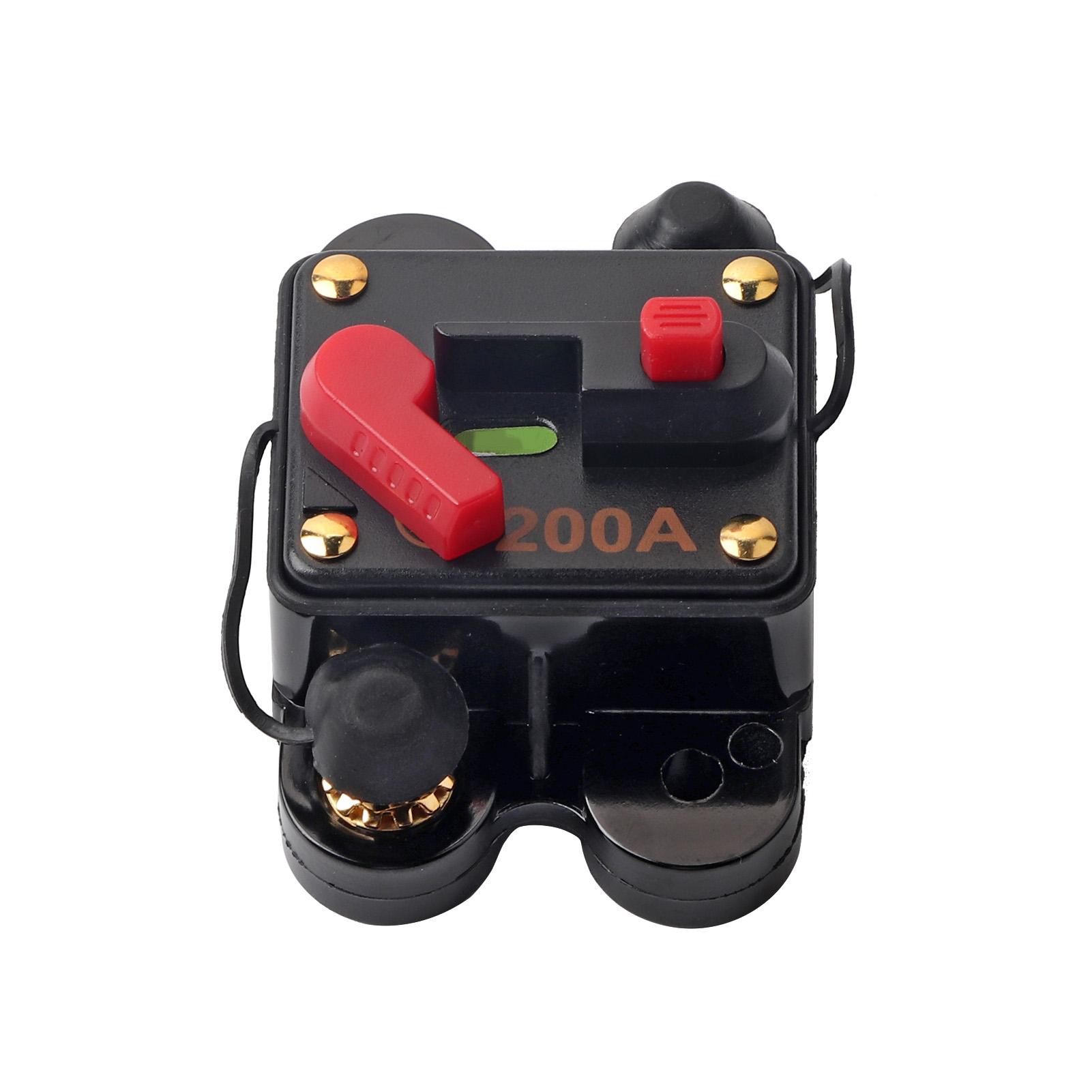 

Инвертор с автоматическим выключателем и предохранителем 12‑24 В с ручным сбросом для автомобильной аудиосистемы, лодок и грузовиков 200A