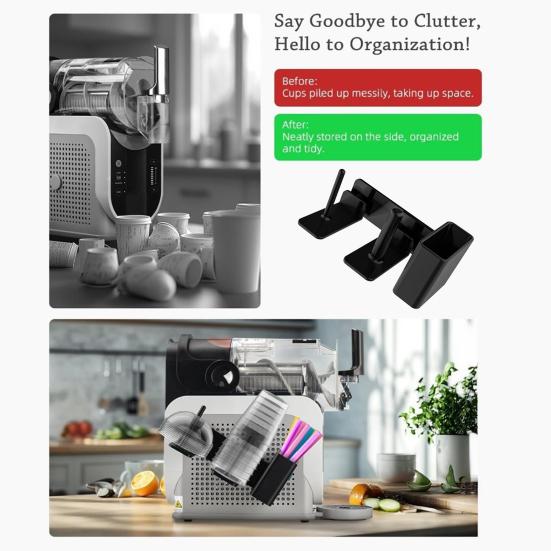 Coffee Condiment Organizer for Countertop Food Grade Straw Placement Box Reusable Cup And Lid Storage Holder Coffee Bar Supplies Organizer