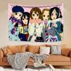 Japanese Anime Wall Hanging Tapestry Kawaii New K-ON! Cartoon Home Decoration Aesthetics Bedroom Dormitory Background