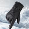 Multifunction Winter Ski Gloves Keep Warm Driving Gloves Fashion Men Leather Mittens  Cycling