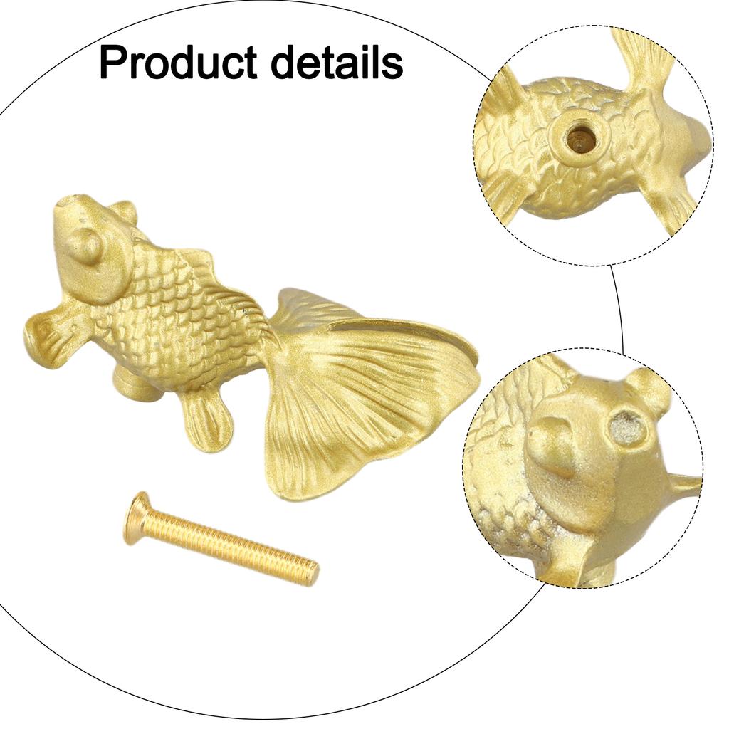 Cabinet Handle Furniture Handle Drawer Knobs Furniture Hardware Parts Gold Household Rust Prevention Wear Resistance Cabinet