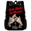 Fashion Hot Rapper Anuel AA Child School Backpack with Lunch Bags ,Pencil Bags ,School Bags for Boys Girls Best Gift