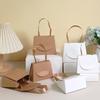 30pcs Small Handbag Style Gift Bags With Ribbon Handle Kraft White Paper Candy Bags For Wedding Party Favor Packaging