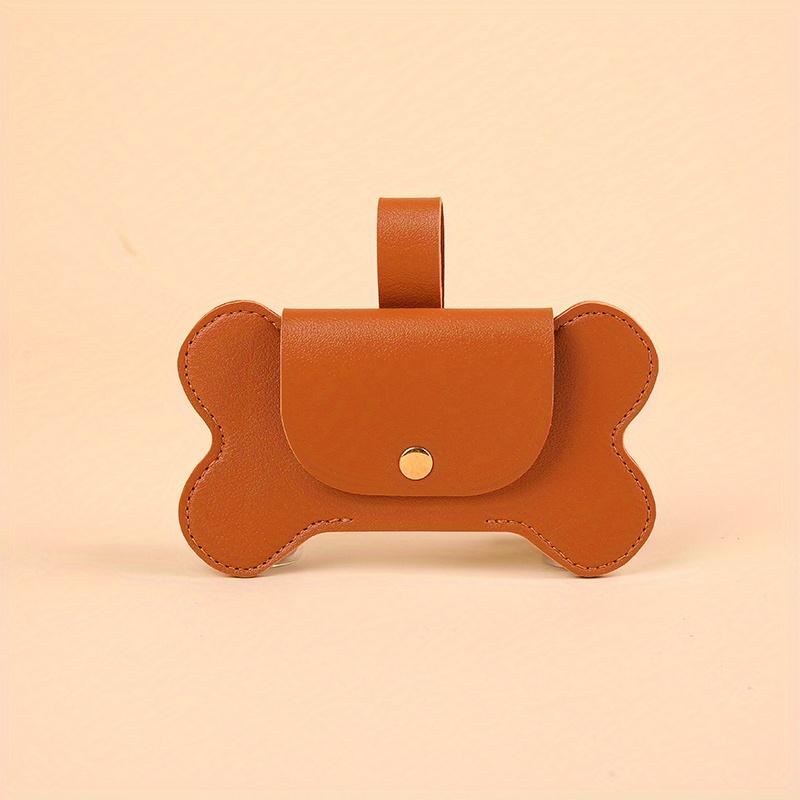 

Диспенсер для пакетов для фекалий с застежкой, портативный органайзер для держателя пакетов для отходов для аксессуаров для домашних животных коричневый