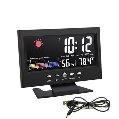8082T Weather Forecast Clock Black + USB