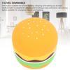 Silicone Night Light Cute Hamburger Shaped USB Rechargeable Soft Lighting Tap Control Dimmable Nursery Night Lamp for Bedside Room Decor