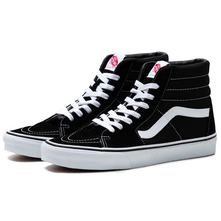 Vans Sk8 Canvas Suede Classic Durable Lightweight High-Top Skate Shoes Unisex Sneakers Black VN000D5IB8C(S-BOX)