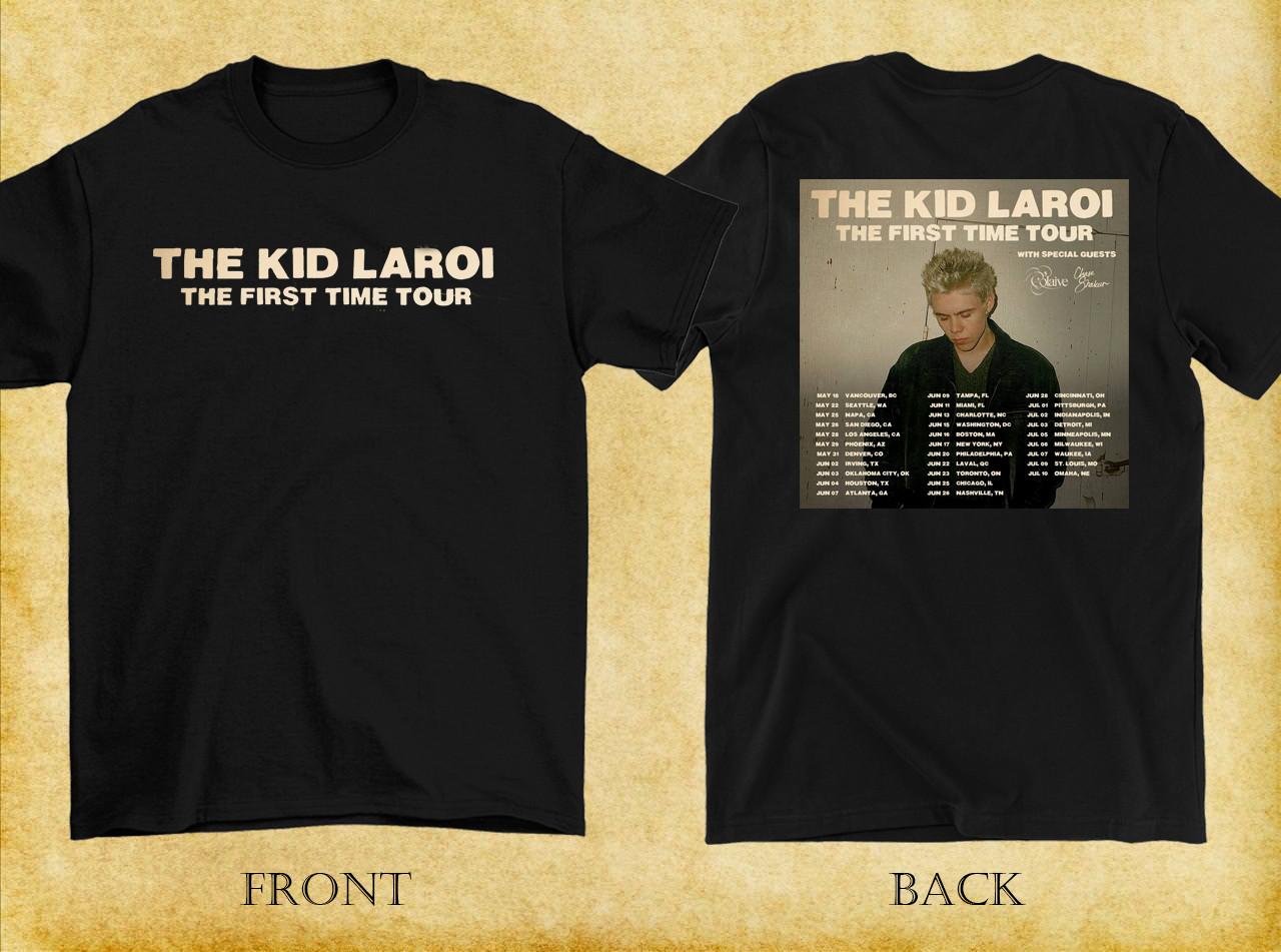 2 sides The Kid Laroi The First Time 2026 Tour Shirt Black Unisex S-5XL 1R325 XXL
