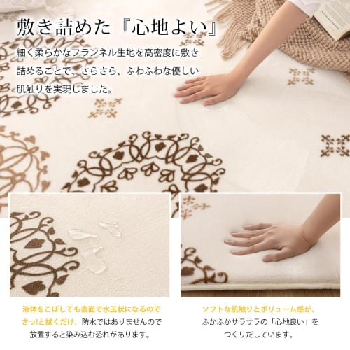 Keusnix Memory Foam Rug, Extra Thick, 25mm, 185x185cm (Approx. 2 Tatami Mats), Thick Rug, Non-Slip, Antibacterial and Dust Mite Resistant, Comfortable