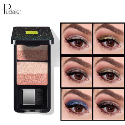 Pudaier Pearlescent Dreidimensionaler, bunter, zweifarbiger Lidschatten