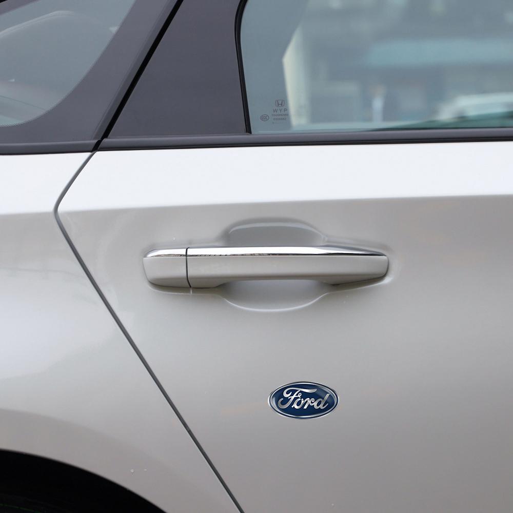 3D Aluminum Alloy Emblem Sticker Car Fender Trunk Badge Cover For Ford Explorer Focus Mustang STRACING F150 Transit Escort Kuga