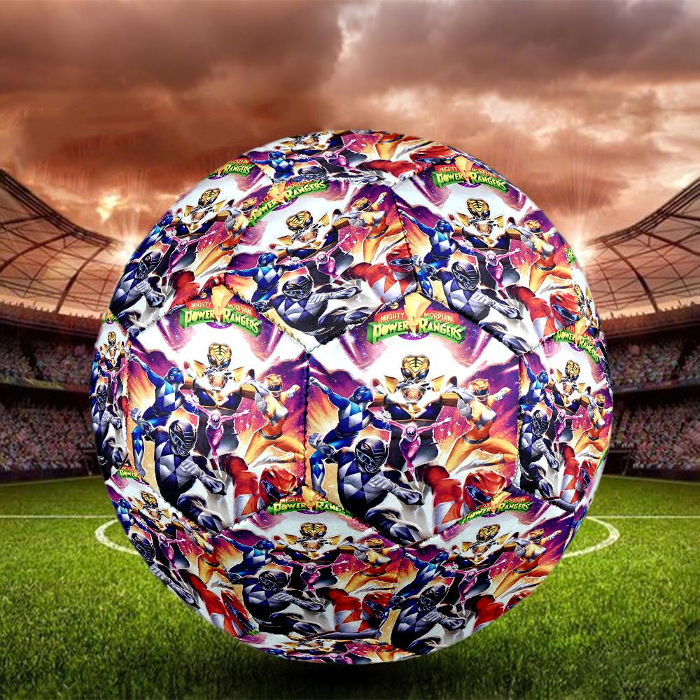 Mighty Morphin Power Rangers Print Size 5 Soccer Ball, Standard Match Football for Sports Game and Team Practice, Ideal Gift for Soccer Fans