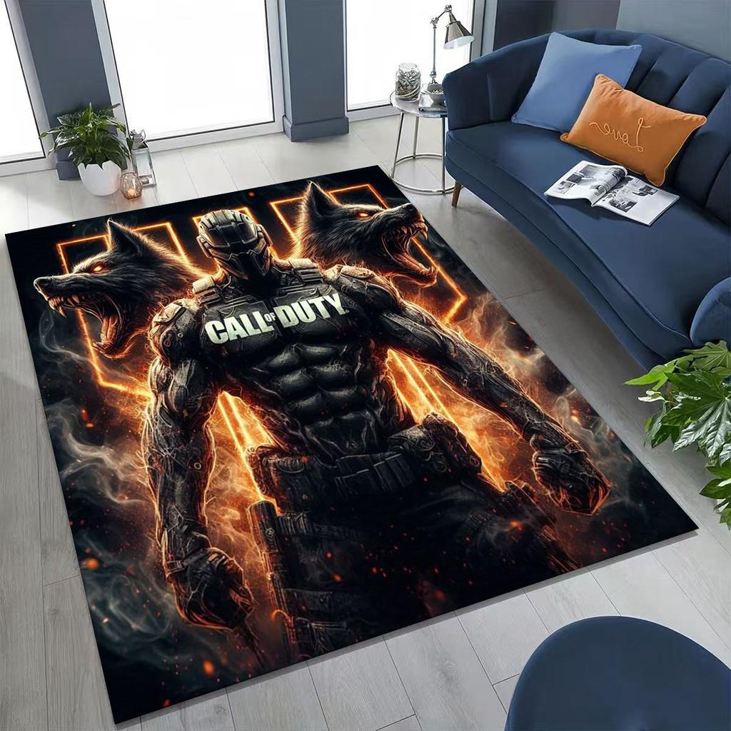 Classic Game Call of Duty Ghost Simon Cartoon Art  Rug for Bedroom Living Room Sofa Home Doormat Decor,Kids Non-slip Floor Mat