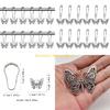 F26C Butterfly Bath Curtain Clip with Rustproof Seamlessly Roller Beads Technology for Effortlessly Curtain Movement