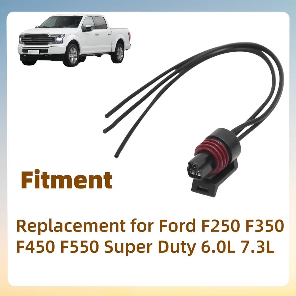 2 Sets 5C3Z12224A 904-222 ICP EBP 3 Ways Wiring Harness Connector Pigtail Replacement for Ford F250 F350 F450 F550 Super Duty 6.0L 7.3L